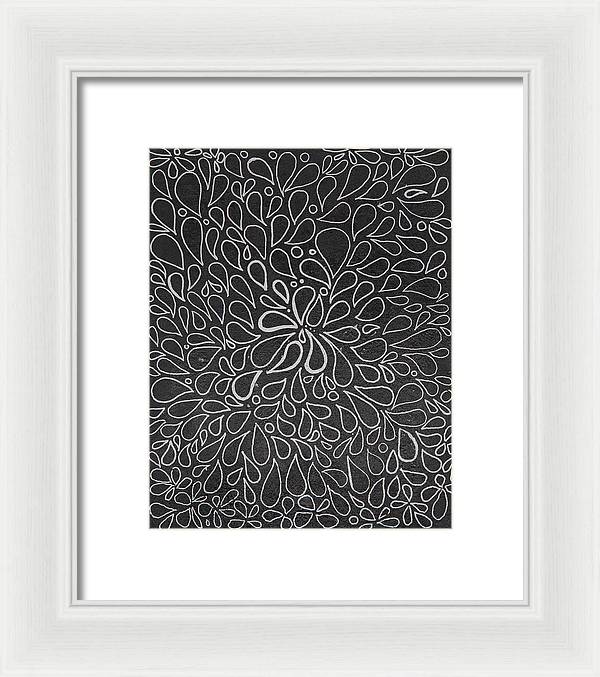 Drops of Worry - Zentangle Collection - Framed Print