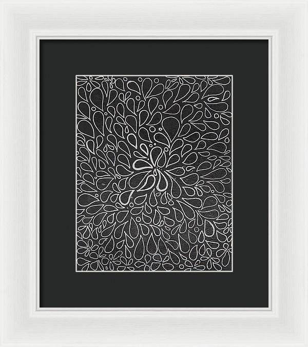 Drops of Worry - Zentangle Collection - Framed Print