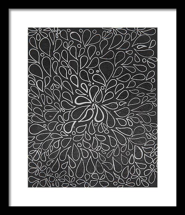 Drops of Worry - Zentangle Collection - Framed Print