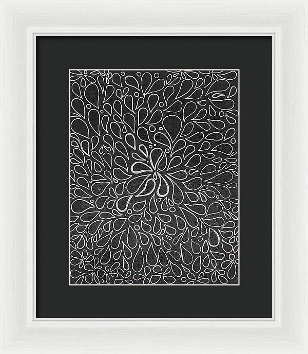 Drops of Worry - Zentangle Collection - Framed Print