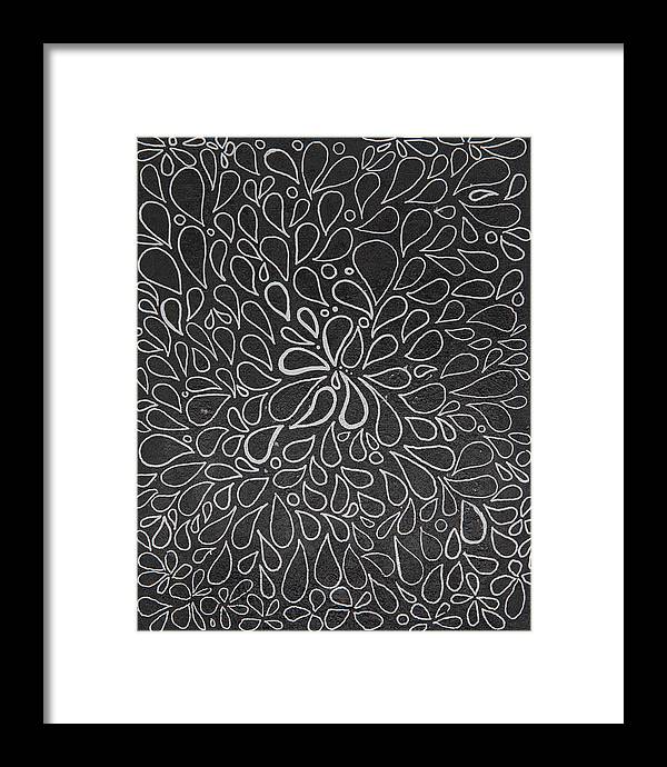 Drops of Worry - Zentangle Collection - Framed Print