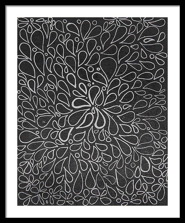 Drops of Worry - Zentangle Collection - Framed Print