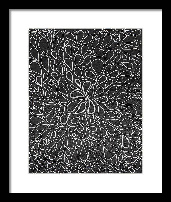 Drops of Worry - Zentangle Collection - Framed Print