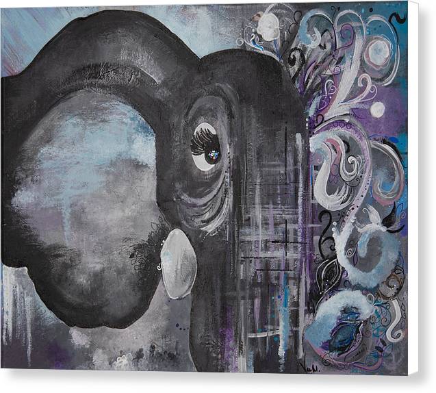 Number 4 - Elephant Collection - Canvas Print