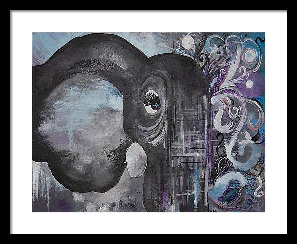 Number 4 - Elephant Collection - Framed Print