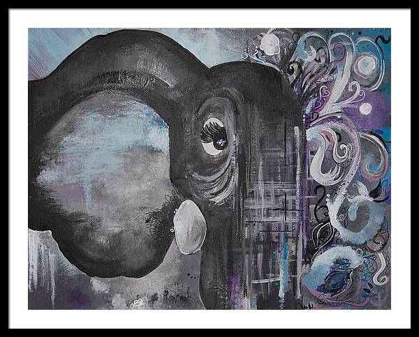 Number 4 - Elephant Collection - Framed Print