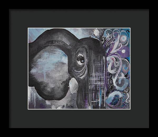 Number 4 - Elephant Collection - Framed Print