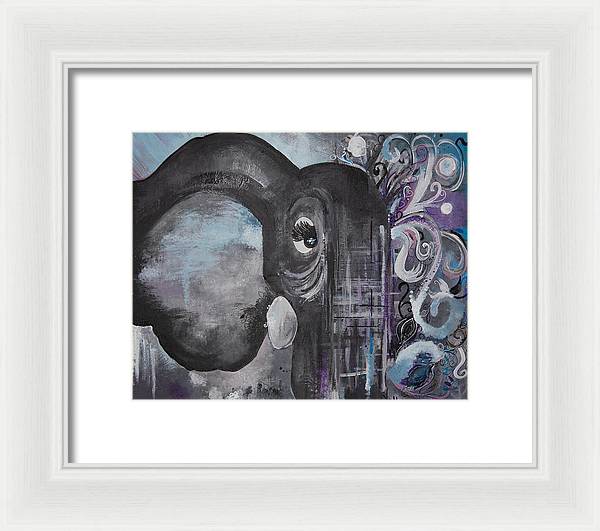 Number 4 - Elephant Collection - Framed Print