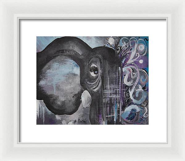 Number 4 - Elephant Collection - Framed Print