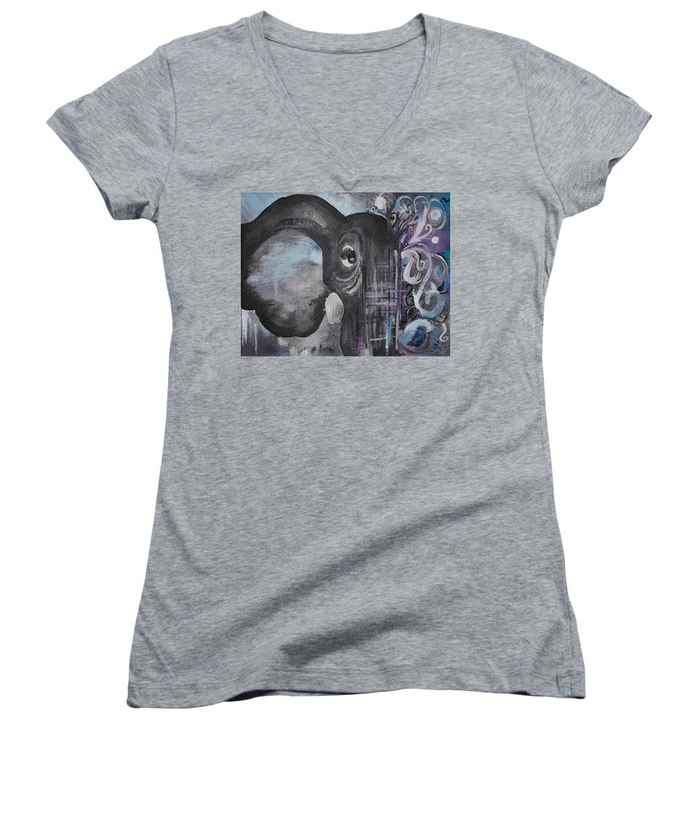 Number 4 - Elephant Collection - Women's V-Neck