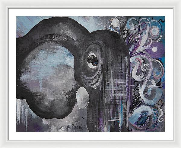 Number 4 - Elephant Collection - Framed Print