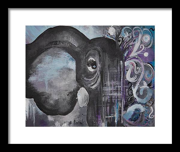 Number 4 - Elephant Collection - Framed Print