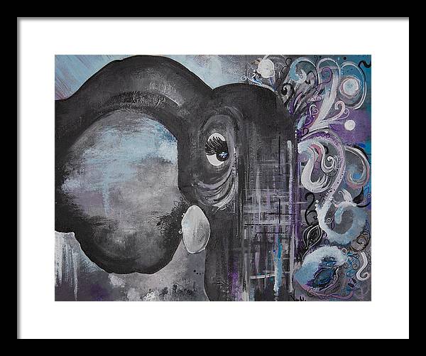 Number 4 - Elephant Collection - Framed Print