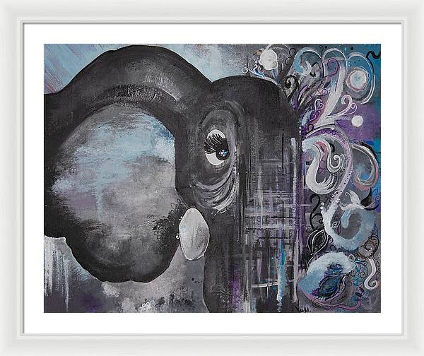 Number 4 - Elephant Collection - Framed Print