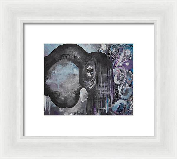 Number 4 - Elephant Collection - Framed Print