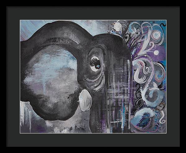 Number 4 - Elephant Collection - Framed Print