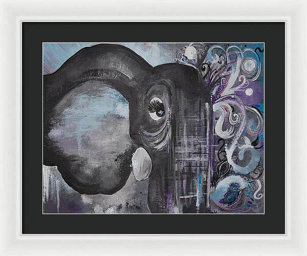 Number 4 - Elephant Collection - Framed Print