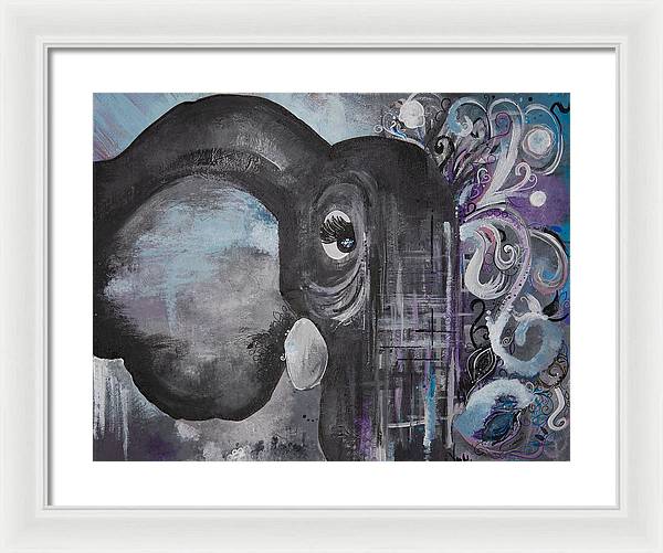 Number 4 - Elephant Collection - Framed Print