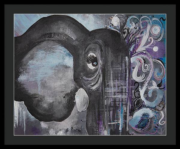 Number 4 - Elephant Collection - Framed Print