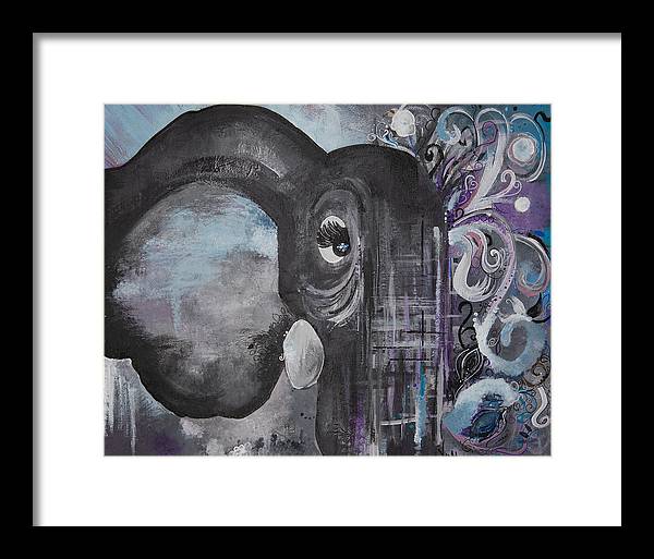 Number 4 - Elephant Collection - Framed Print