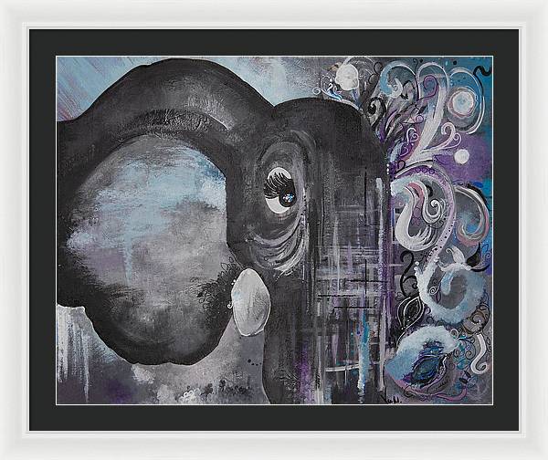 Number 4 - Elephant Collection - Framed Print