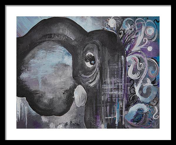 Number 4 - Elephant Collection - Framed Print