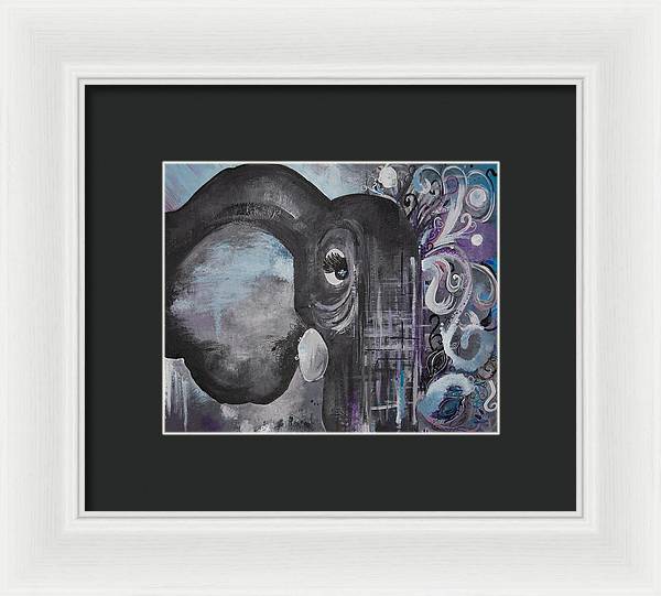 Number 4 - Elephant Collection - Framed Print