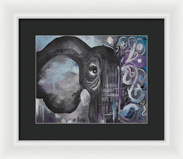 Number 4 - Elephant Collection - Framed Print