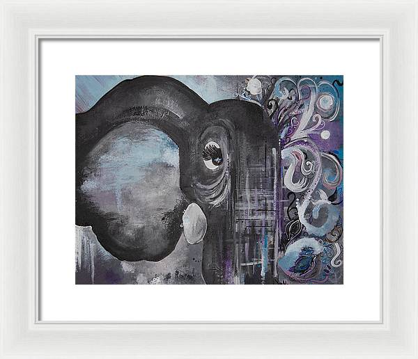 Number 4 - Elephant Collection - Framed Print