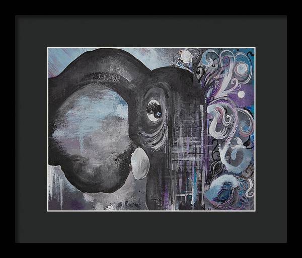 Number 4 - Elephant Collection - Framed Print