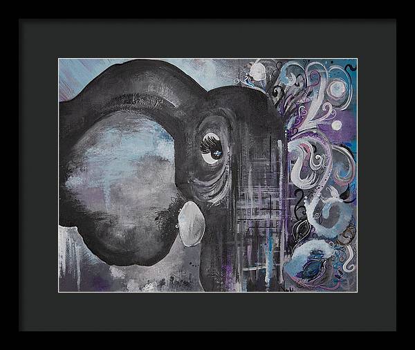 Number 4 - Elephant Collection - Framed Print