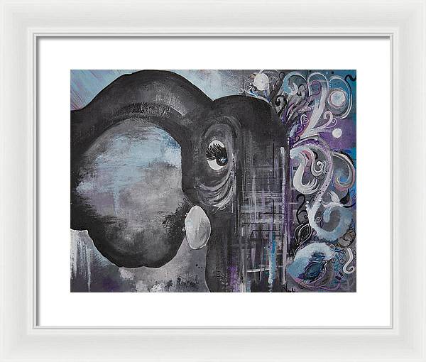 Number 4 - Elephant Collection - Framed Print