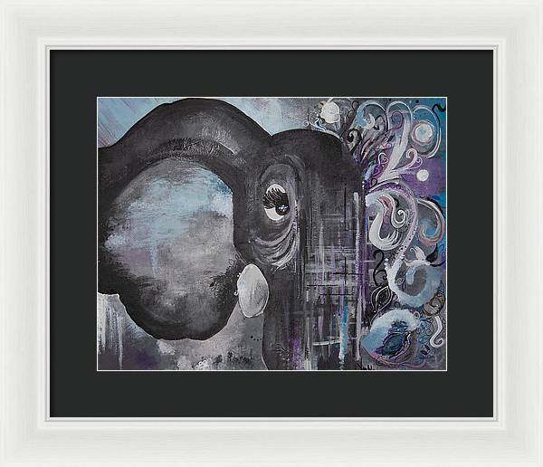 Number 4 - Elephant Collection - Framed Print