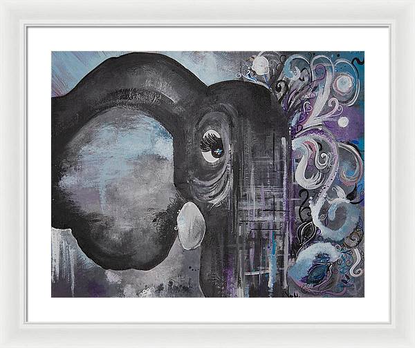 Number 4 - Elephant Collection - Framed Print