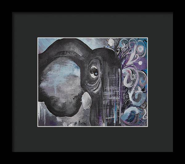 Number 4 - Elephant Collection - Framed Print