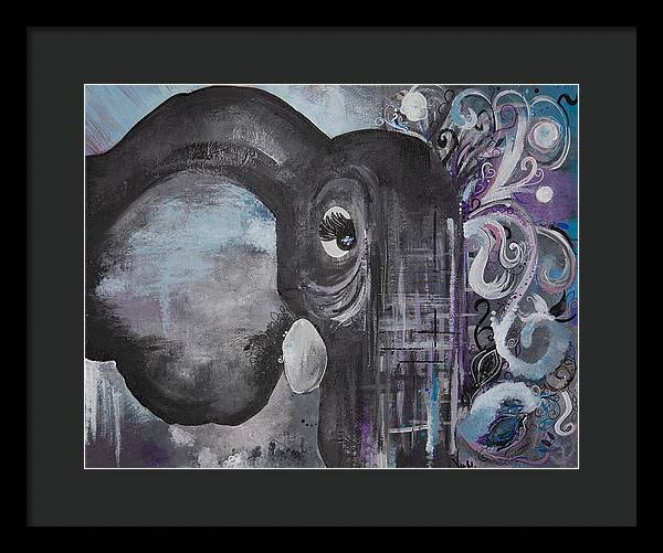 Number 4 - Elephant Collection - Framed Print