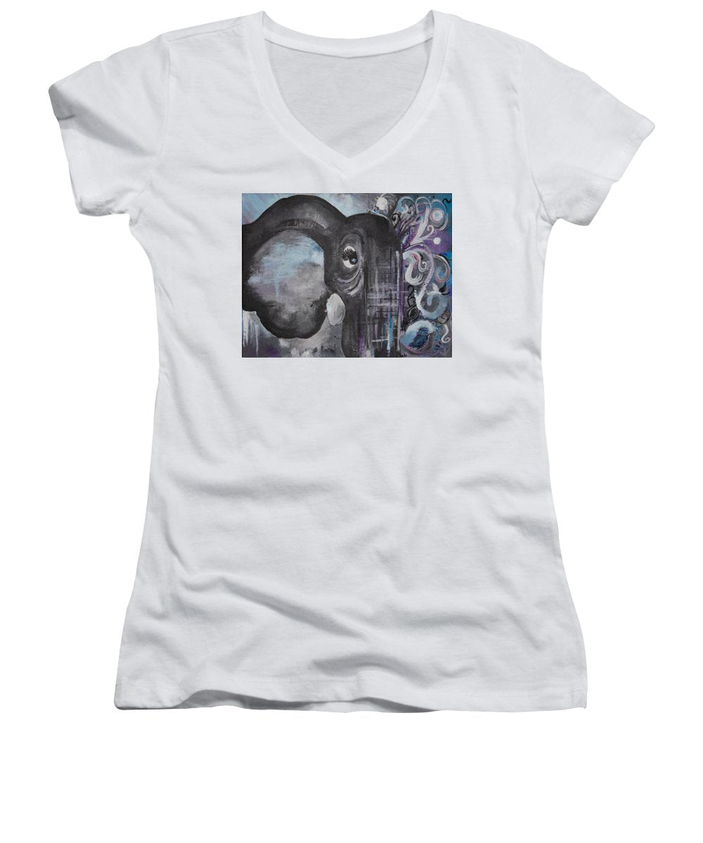 Number 4 - Elephant Collection - Women's V-Neck