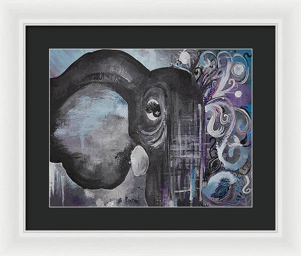 Number 4 - Elephant Collection - Framed Print