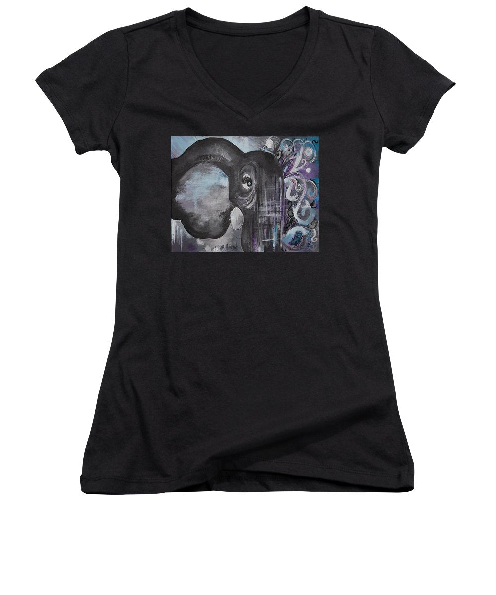 Number 4 - Elephant Collection - Women's V-Neck