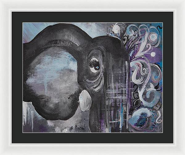 Number 4 - Elephant Collection - Framed Print