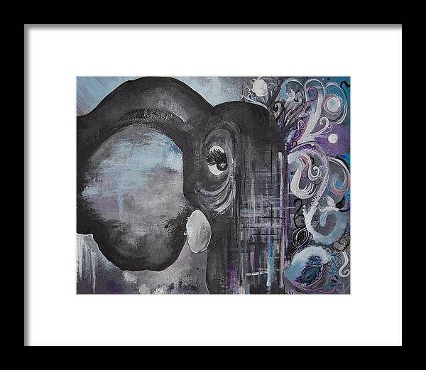 Number 4 - Elephant Collection - Framed Print