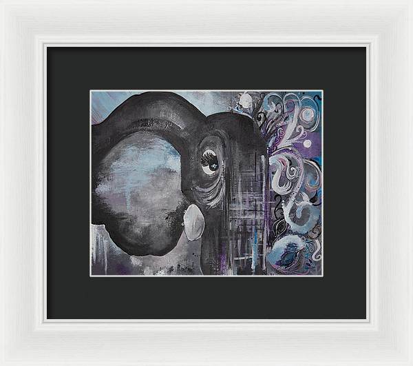 Number 4 - Elephant Collection - Framed Print