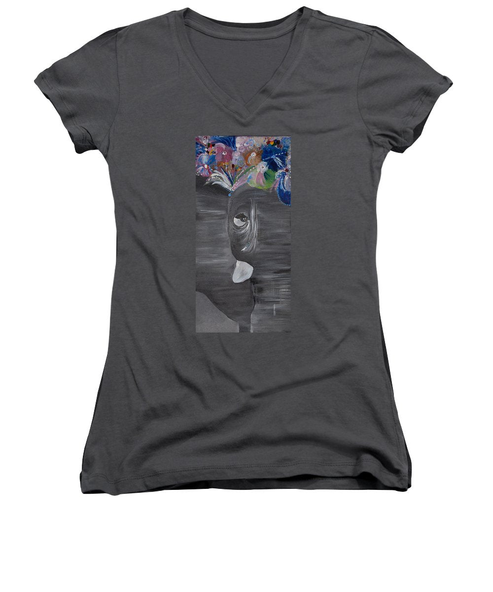 Flower Crown - Elephant Collection - Women's V-Neck