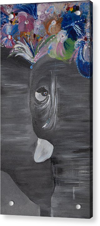 Flower Crown - Elephant Collection - Acrylic Print