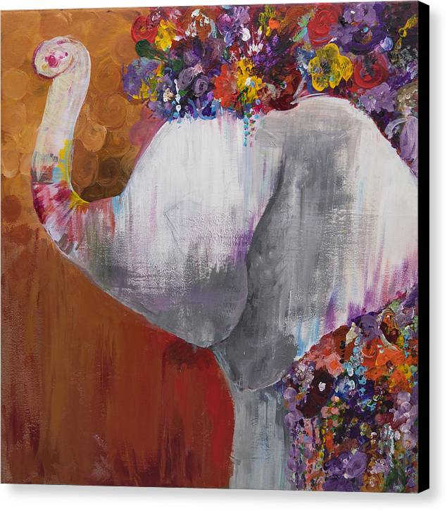 Flower Head - Elephant Collection - Canvas Print