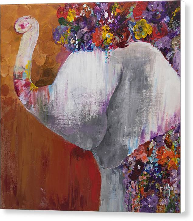 Flower Head - Elephant Collection - Canvas Print