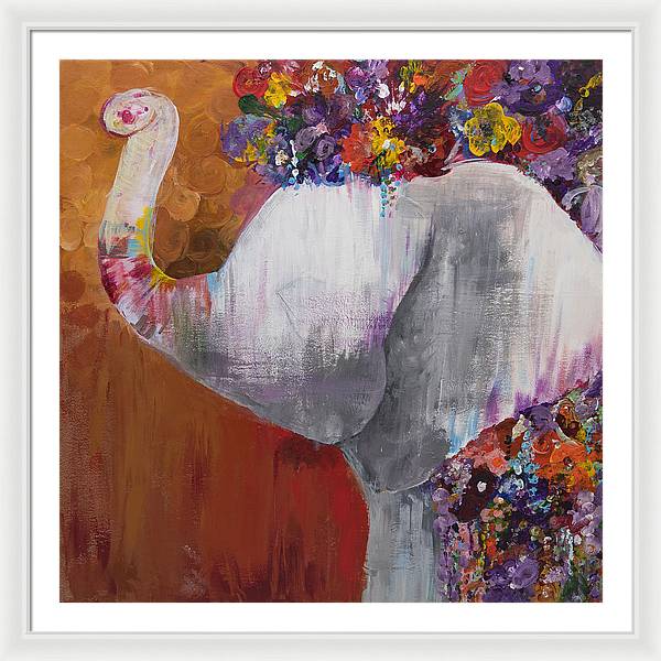 Flower Head - Elephant Collection - Framed Print