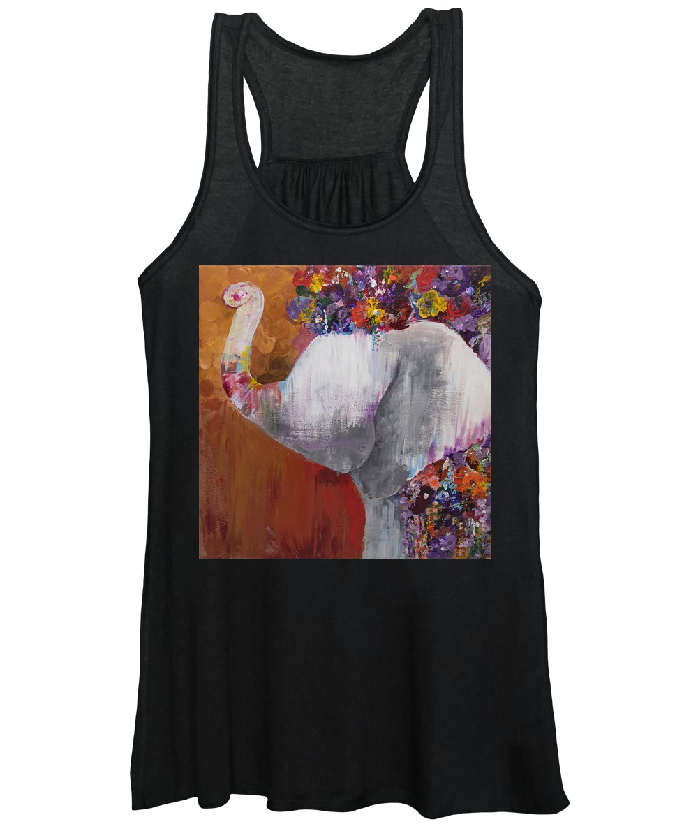 Flower Head - Elephant Collection - Women's Tank Top