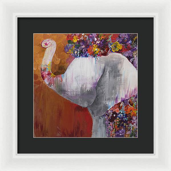 Flower Head - Elephant Collection - Framed Print