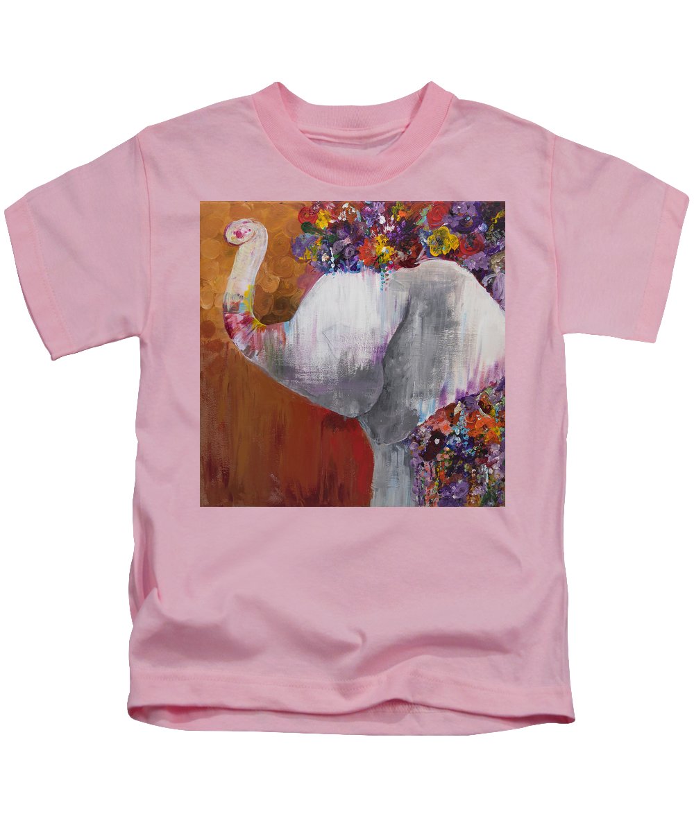 Flower Head - Elephant Collection - Kids T-Shirt